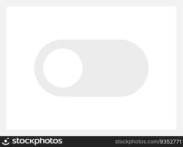 Disabled toggle button UI element template. Editable isolated vector dashboard component. Flat user interface. Visual data presentation. Web design widget for mobile application with light theme. Disabled toggle button UI element template