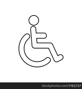 Disabled vector icon isolated on white background