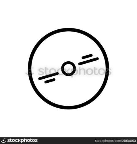 disc icon vector line style