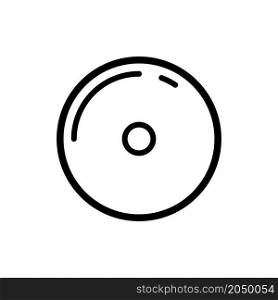 disc icon vector line style