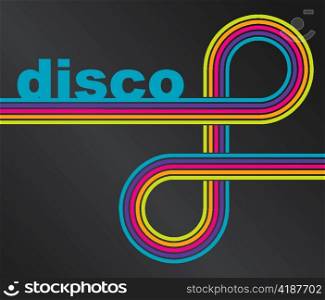 disco background with rainbow