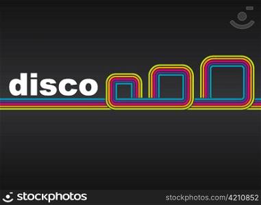 disco background with rainbow
