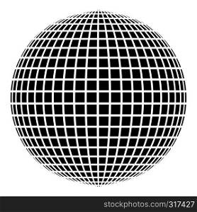 Disco ball Disco party concept Ball world concept Web idea icon black color vector illustration flat style simple image