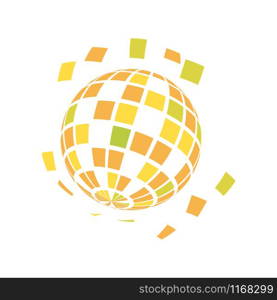 Disco ball graphic design template vector isolated