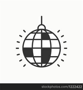 Disco ball icon. Disco, dance, nightlife club. Party celebration birthday holidays event carnival festive. Thin line party basic element icon. Vector simple linear design. Illustration. Symbols. Disco ball icon. Disco, dance, nightlife club. Party celebration birthday holidays event carnival festive. Thin line party basic element icon. Vector simple linear design. Illustration. Symbols.