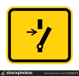 Disconnect Before Carrying Out Maintenance Or Repair Symbol Sign On black Background Isolate On White Background,Vector Illustration EPS.10
