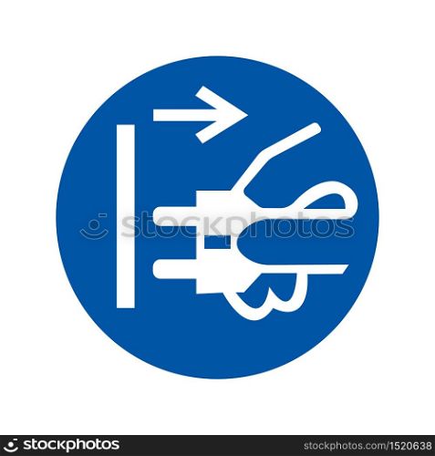 Disconnect Mains Plug From Electrical Outlet Symbol, Vector Illustration, Isolate White Background Icon. EPS10