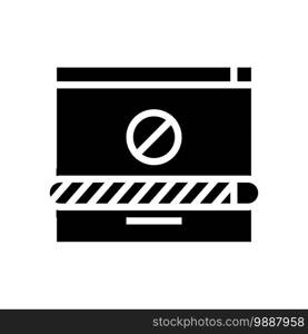 disconnected download glyph icon vector. disconnected download sign. isolated contour symbol black illustration. disconnected download glyph icon vector illustration