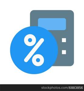 discount calculator, icon on isolated background,