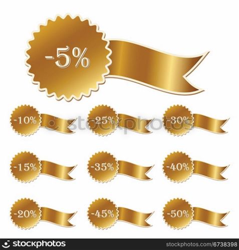 Discount labels collection isolated on white. | Vector illustration.