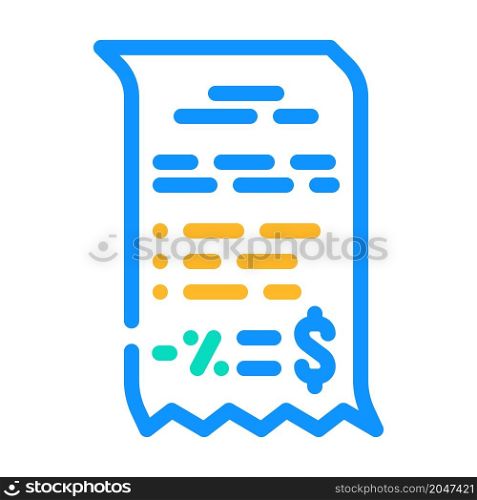 discount on purchase color icon vector. discount on purchase sign. isolated symbol illustration. discount on purchase color icon vector illustration