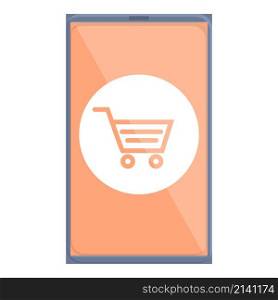 Discount smartphone shop icon cartoon vector. Digital card. Business retail. Discount smartphone shop icon cartoon vector. Digital card