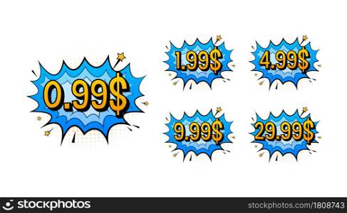 Discount sticker. Template with 99 only. Vector template design. Sale, price tag. Sale banner badge. Special offer price sign. Vector stock illustration. Discount sticker. Template with 99 only. Vector template design. Sale, price tag. Sale banner badge. Special offer price sign. Vector stock illustration.