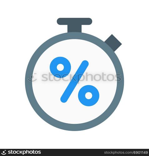 discount timer, icon on isolated background