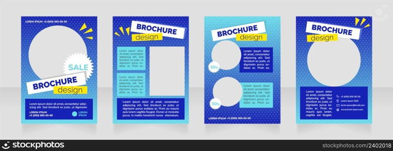 Discounts on swimming pool visit blank brochure design. Template set with copy space for text. Premade corporate reports collection. Editable 4 paper pages. Raleway Black, Nunito Regular fonts used. Discounts on swimming pool visit blank brochure design