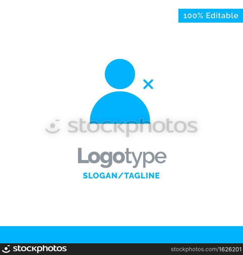 Discover People, Twitter, Sets Blue Solid Logo Template. Place for Tagline