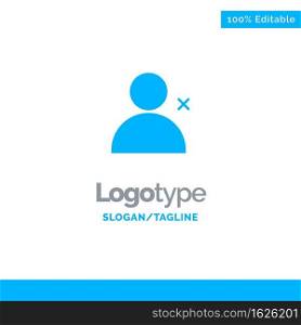 Discover People, Twitter, Sets Blue Solid Logo Template. Place for Tagline