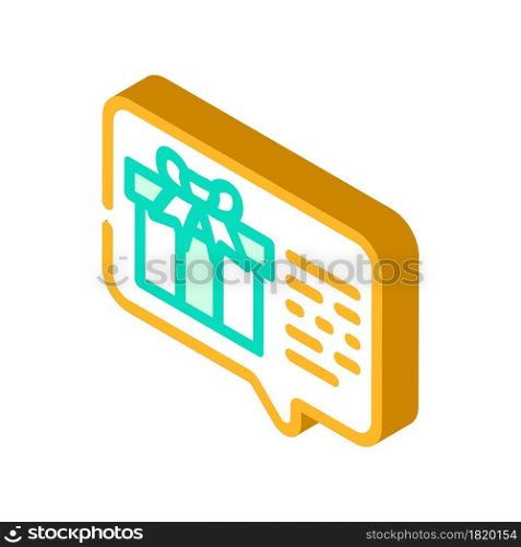 discussion about gift isometric icon vector. discussion about gift sign. isolated symbol illustration. discussion about gift isometric icon vector illustration