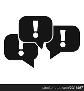 Discussion chat bubble icon simple vector. People talk. Office chat. Discussion chat bubble icon simple vector. People talk