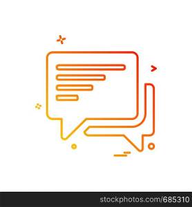 discussion chat sms icon vector design
