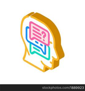 discussion in head isometric icon vector. discussion in head sign. isolated symbol illustration. discussion in head isometric icon vector illustration
