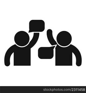 Discussion talk icon simple vector. Business people. Chat speak. Discussion talk icon simple vector. Business people