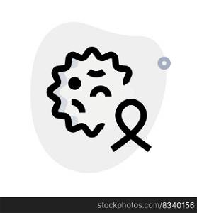 Disease caused by bacterial infection isolated on a white background