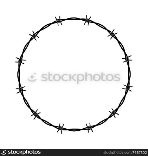 Disease, conclusion symbol, sign. Barbed wire isolated on white background. Vector Illustration EPS10. Disease, conclusion symbol, sign. Barbed wire isolated on white background. Vector