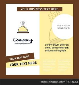 Dish Company Brochure Template. Vector Busienss Template