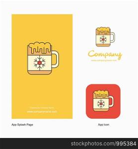 Dish Company Logo App Icon and Splash Page Design. Creative Business App Design Elements