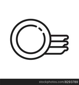 Dish icon vector isolated on white background for your web and mobile app design, Dish logo concept