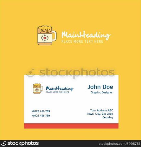 Dish logo Design with business card template. Elegant corporate identity. - Vector