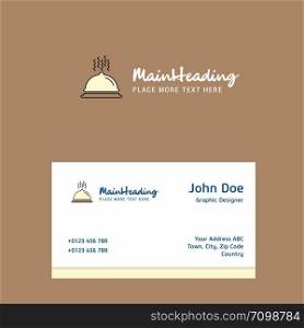 Dish logo Design with business card template. Elegant corporate identity. - Vector