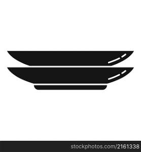Dish plate icon simple vector. Dinner food. Lunch plate. Dish plate icon simple vector. Dinner food