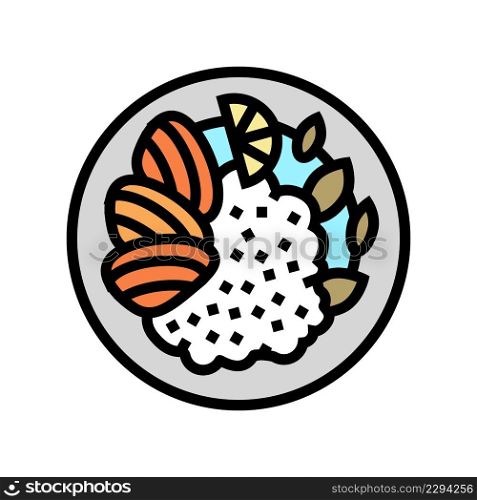 dish seafood color icon vector. dish seafood sign. isolated symbol illustration. dish seafood color icon vector illustration