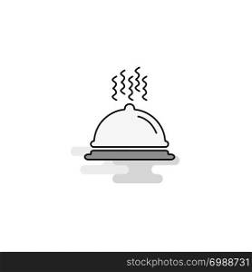 Dish Web Icon. Flat Line Filled Gray Icon Vector
