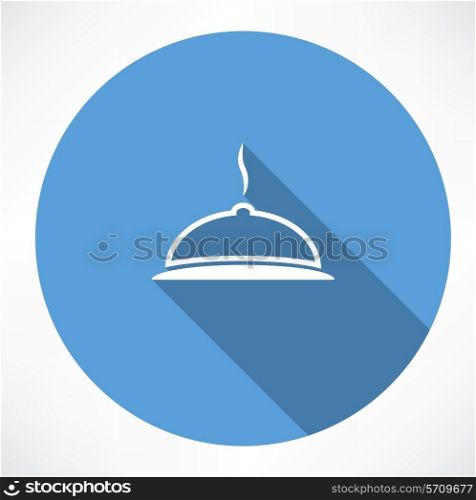dish with lid icon. Flat modern style vector illustration