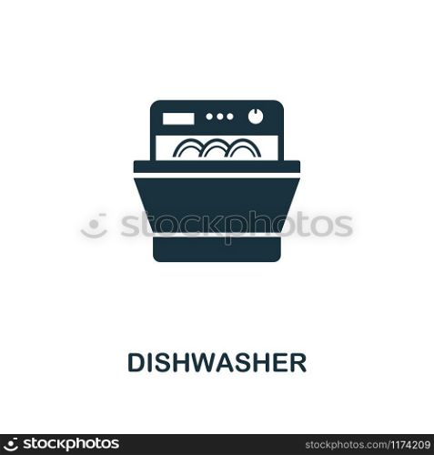 Dishwasher icon. Premium style design from household collection. UX and UI. Pixel perfect dishwasher icon. For web design, apps, software, printing usage.. Dishwasher icon. Premium style design from household icon collection. UI and UX. Pixel perfect dishwasher icon. For web design, apps, software, print usage.