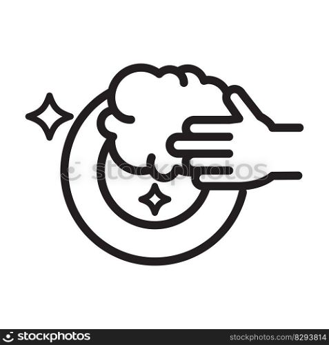 Dishwasher icon vector. Dishwasher sign. Cleaning symbol.