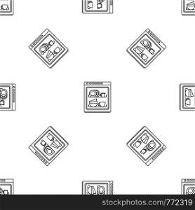 Dishwasher pattern seamless vector repeat geometric for any web design. Dishwasher pattern seamless vector
