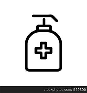 disinfect the icon vector. A thin line sign. Isolated contour symbol illustration. disinfect the icon vector. Isolated contour symbol illustration