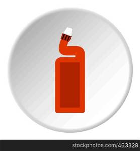 Disinfectant for the bathroom icon in flat circle isolated vector illustration for web. Disinfectant for the bathroom icon circle