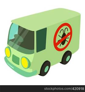 Disinfection car icon. Cartoon illustration of disinfection car vector icon for web. Disinfection car icon, cartoon style
