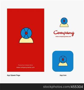 Disk avatar Company Logo App Icon and Splash Page Design. Creative Business App Design Elements