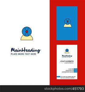 Disk avatar Creative Logo and business card. vertical Design Vector