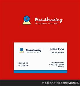 Disk avatar logo Design with business card template. Elegant corporate identity. - Vector