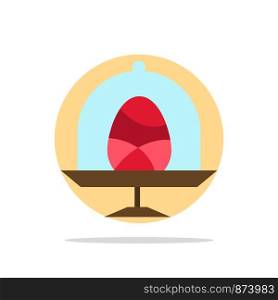 Disk, Egg, Food, Easter Abstract Circle Background Flat color Icon