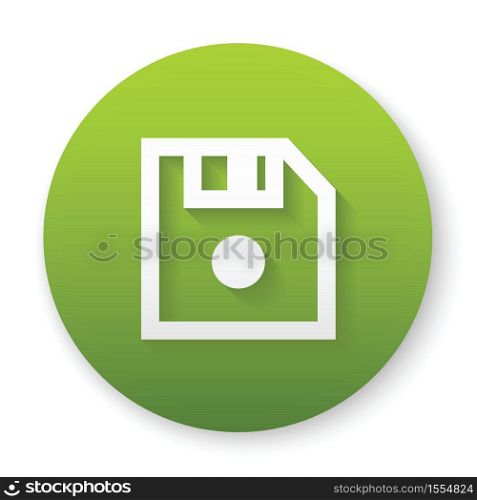 diskette circle 3d icon