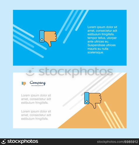 Dislike abstract corporate business banner template, horizontal advertising business banner.