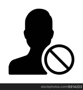 Dismiss User, icon on isolated background